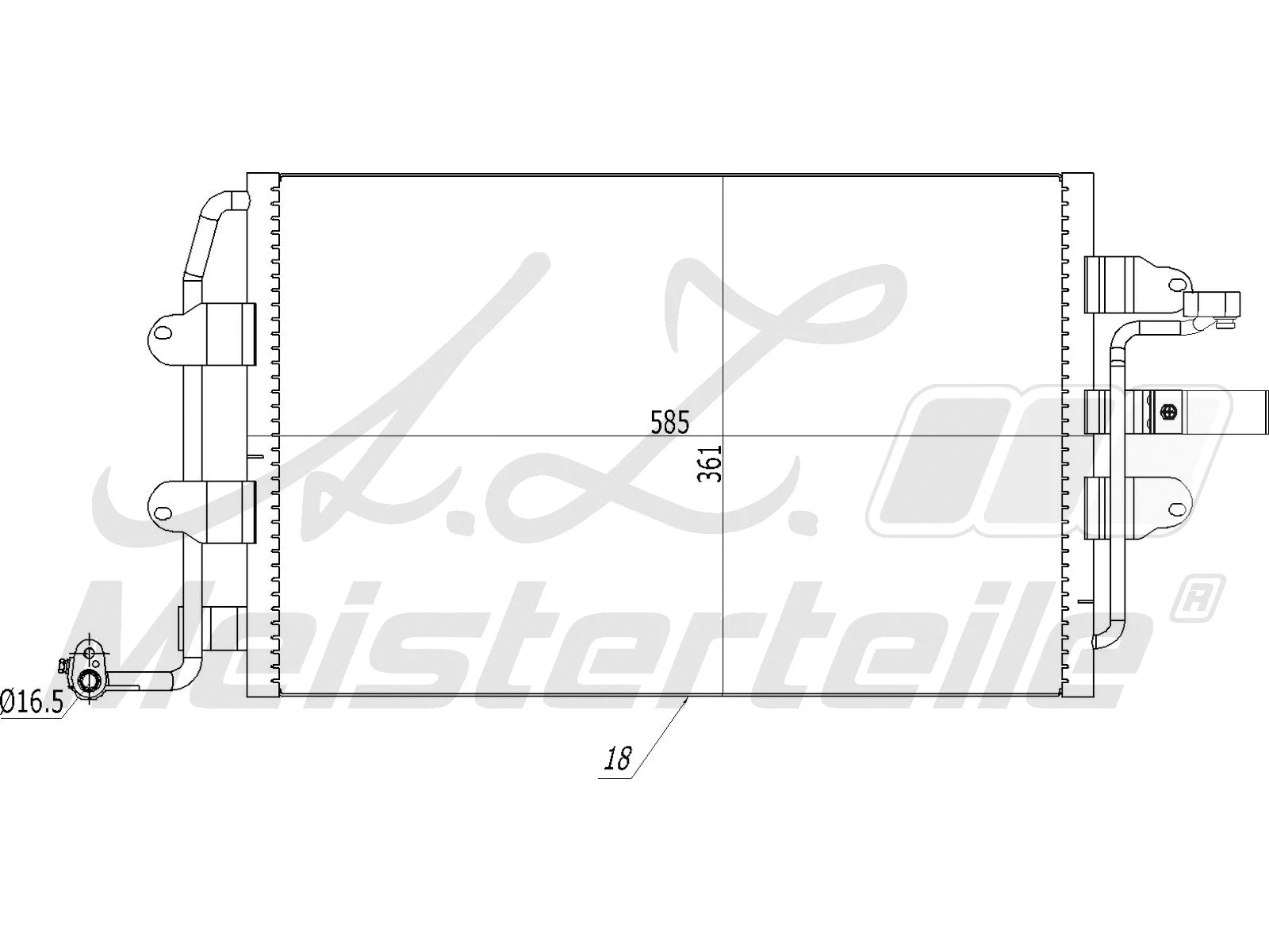 Condenser, air conditioning (AZMT-45-030-1280)