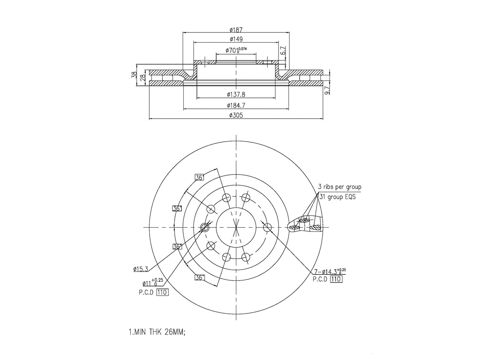 Brake Disc (AZMT-44-024-1255)