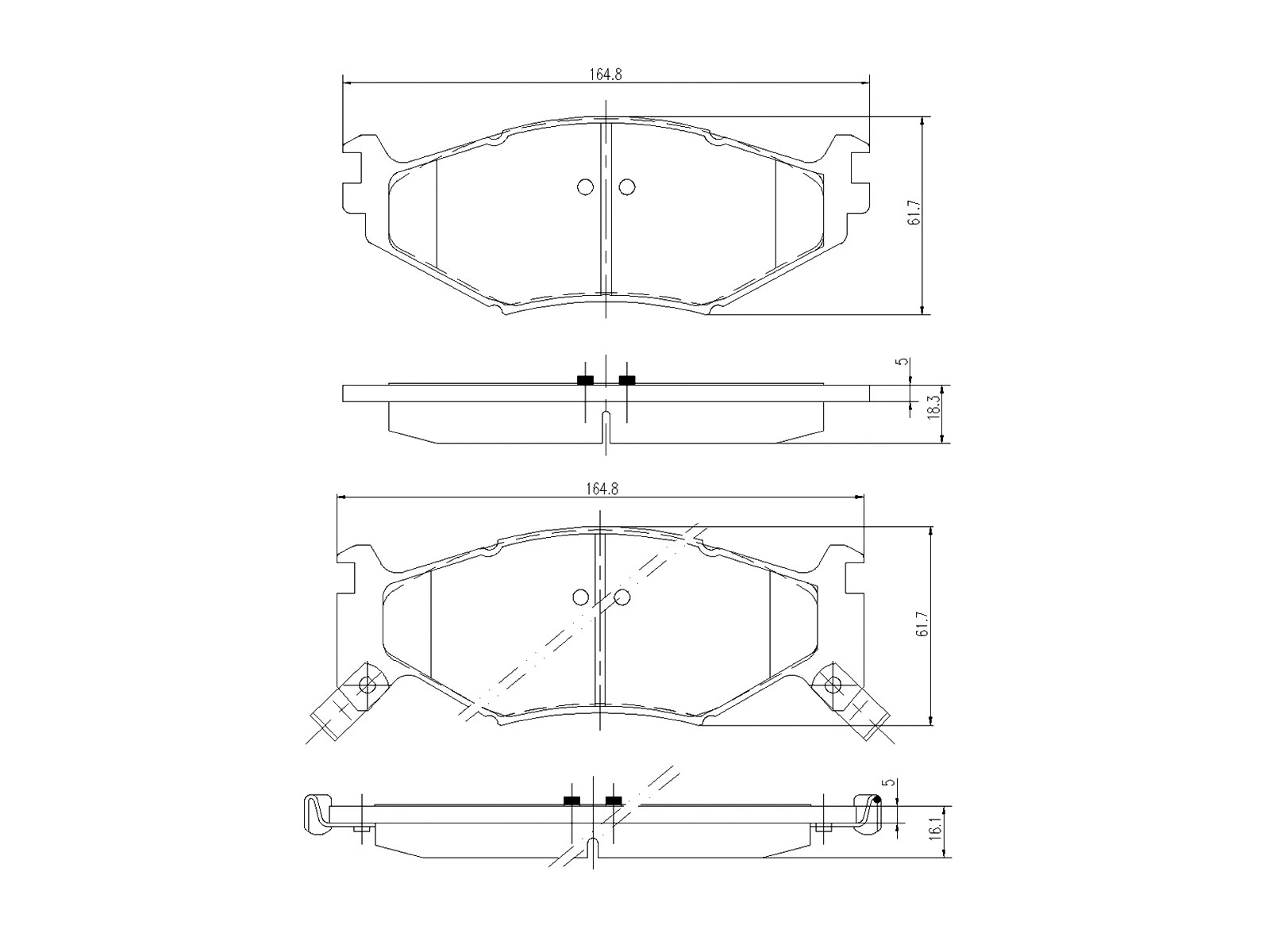 Brake Pad Set, disc brake (AZMT-44-022-1429)
