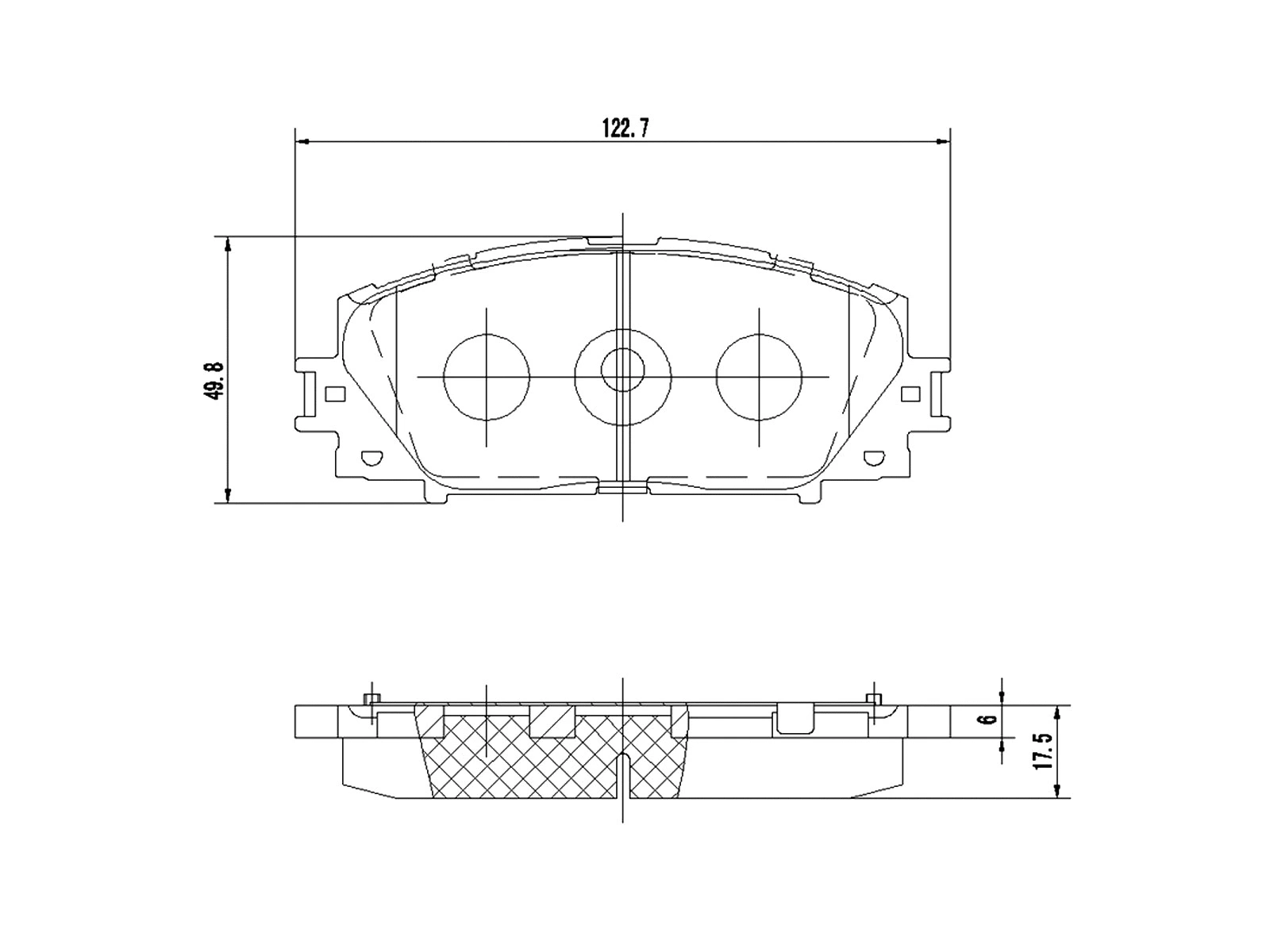 Brake Pad Set, disc brake (AZMT-44-022-1226)