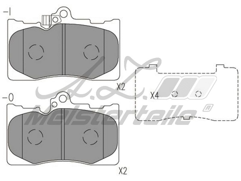 Brake Pad Set, disc brake (AZMT-44-022-1684)
