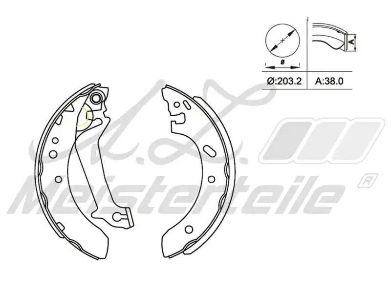 Brake Shoe Set (AZMT-44-026-1255)