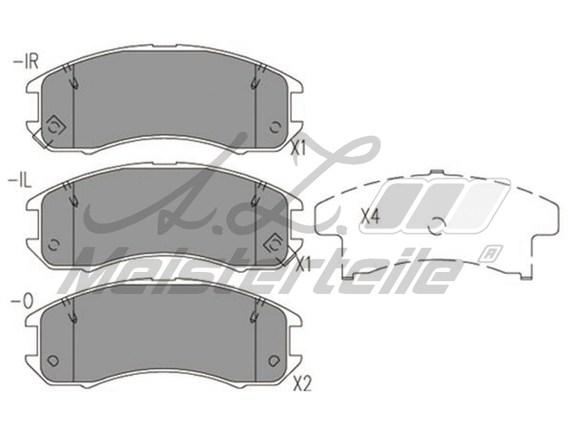 Brake Pad Set, disc brake (AZMT-44-022-2466)