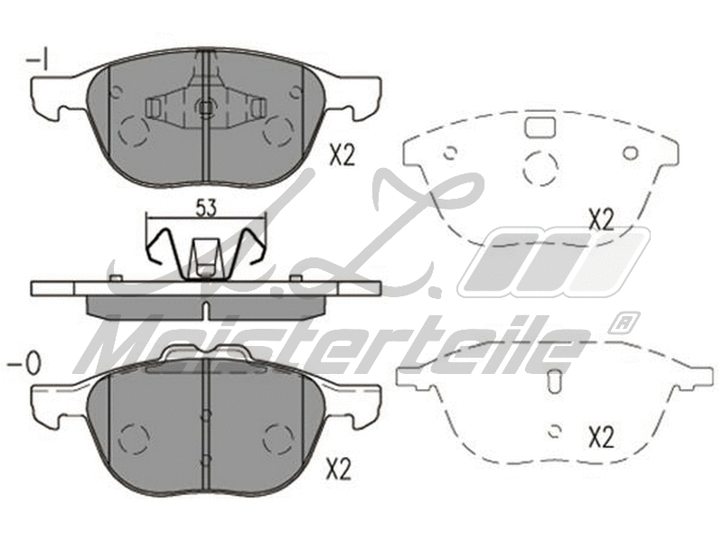 Brake Pad Set, disc brake (AZMT-44-022-2067)