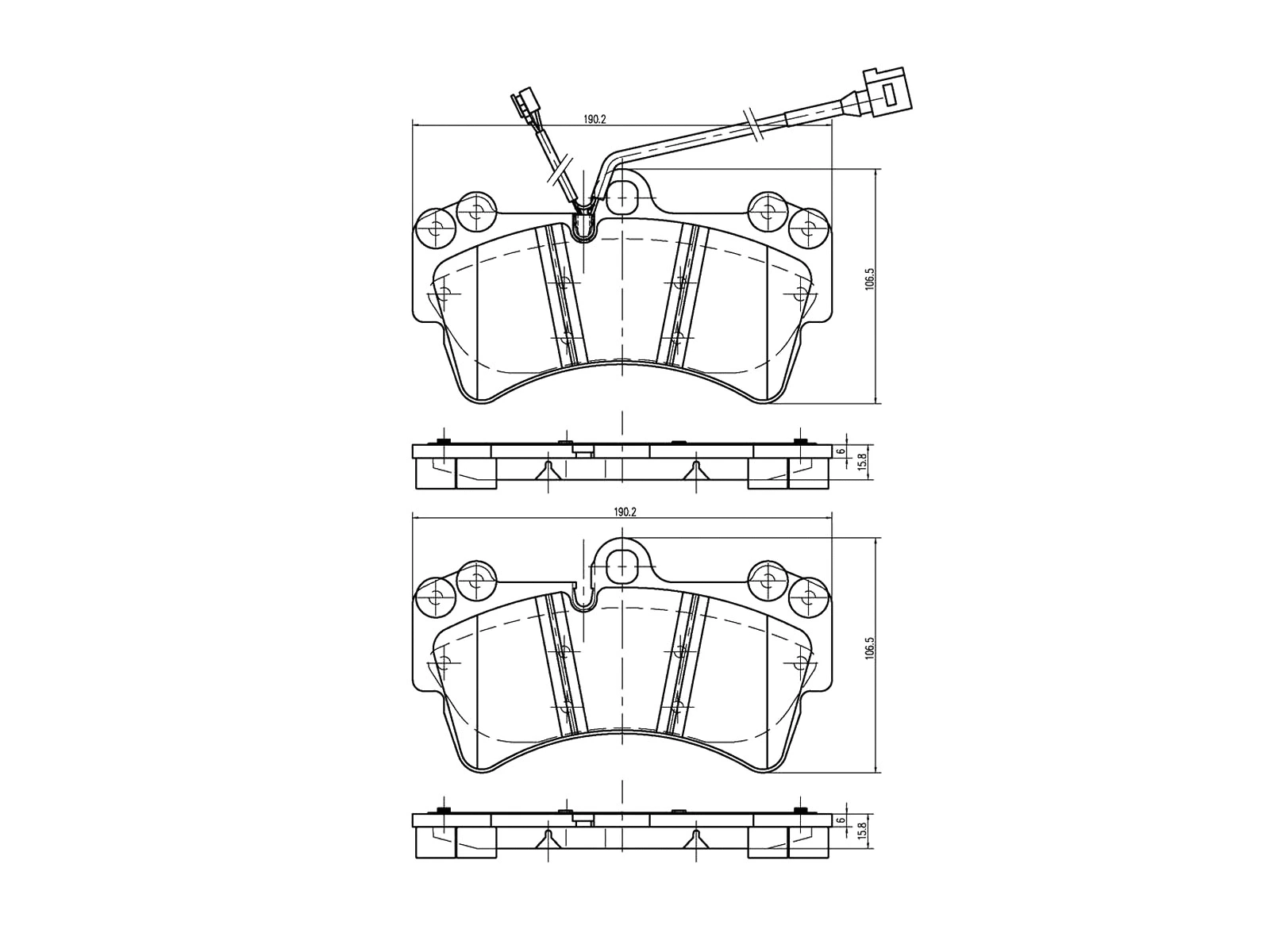 Brake Pad Set, disc brake (AZMT-44-022-1173)