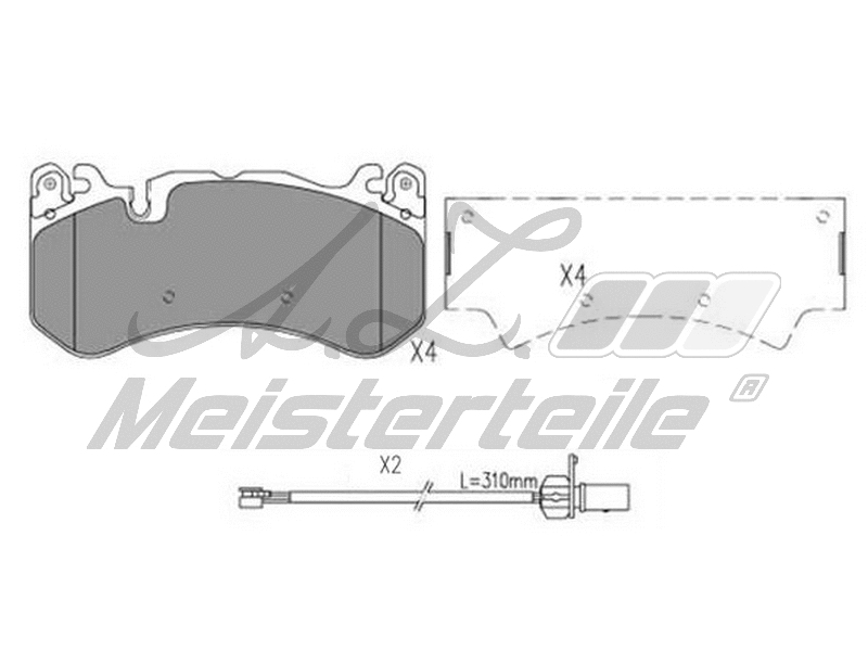 Brake Pad Set, disc brake (AZMT-44-022-1868)