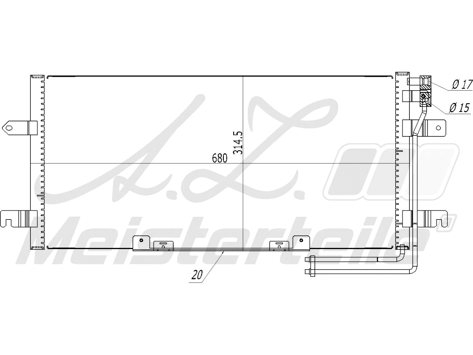 Condenser, air conditioning (AZMT-45-030-1341)