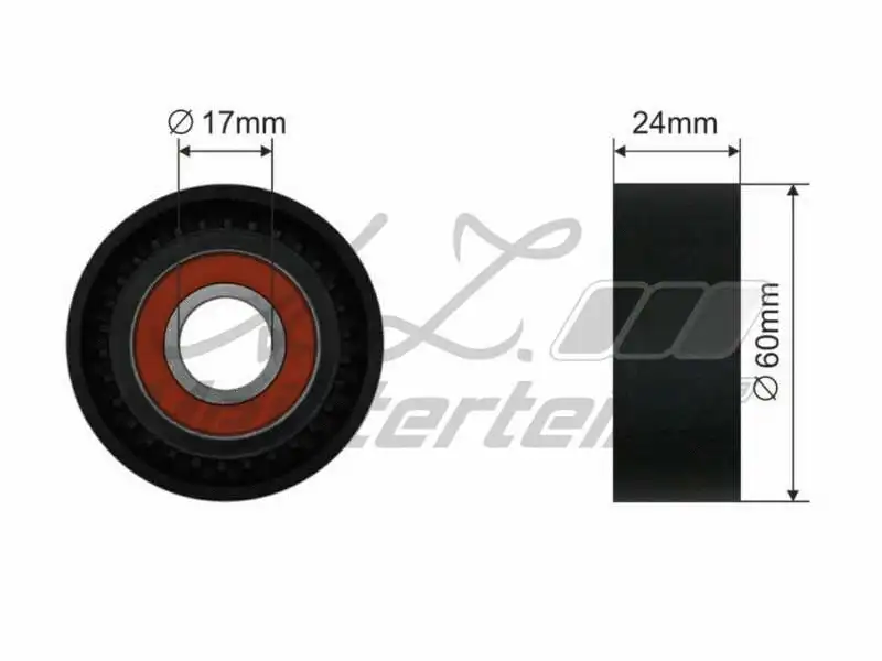 Deflection/Guide Pulley, V-ribbed belt (AZMT-20-031-2085)