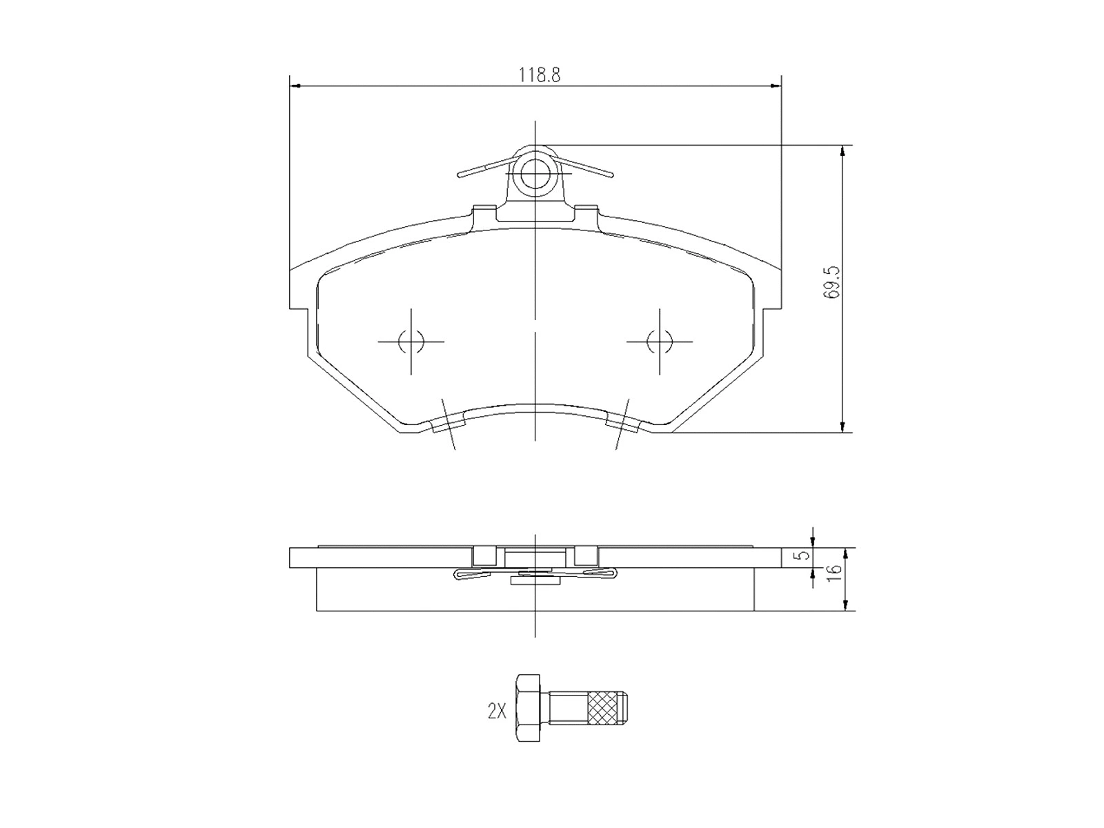 Brake Pad Set, disc brake (AZMT-44-022-1395)