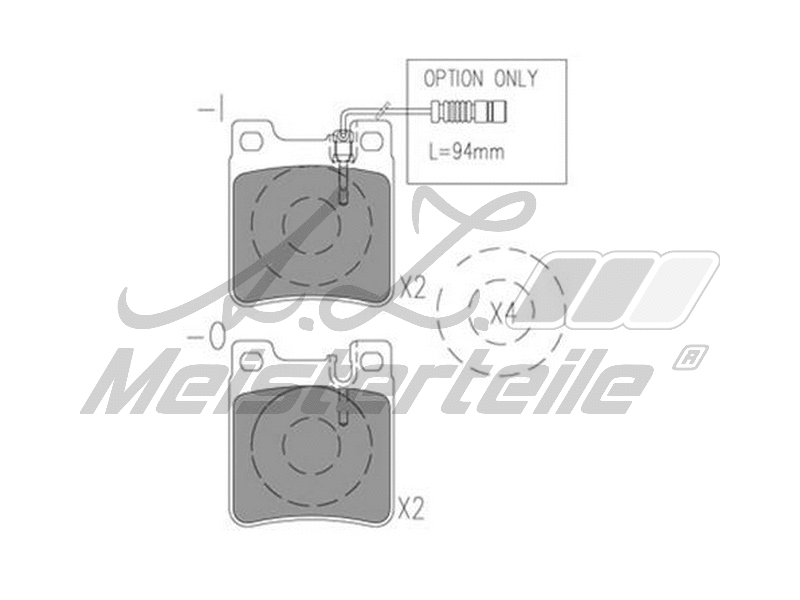 Brake Pad Set, disc brake (AZMT-44-022-1564)