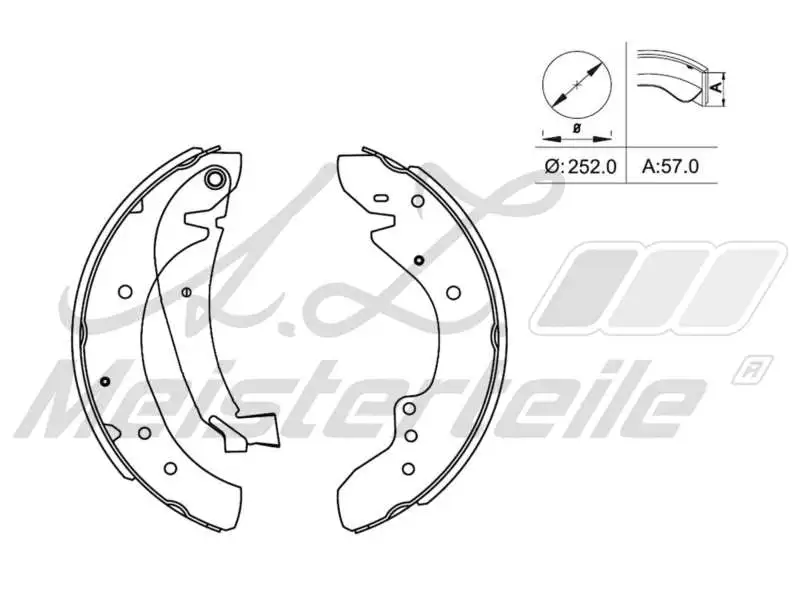 Brake Shoe Set (AZMT-44-026-1028)