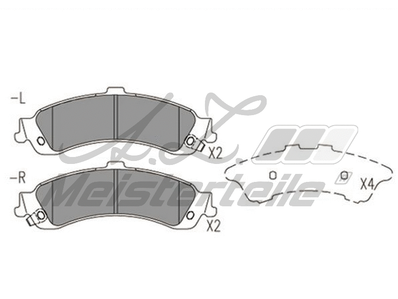 Brake Pad Set, disc brake (AZMT-44-022-2429)