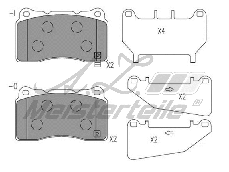 Brake Pad Set, disc brake (AZMT-44-022-2293)