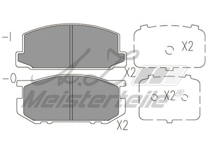 Brake Pad Set, disc brake (AZMT-44-022-2213)