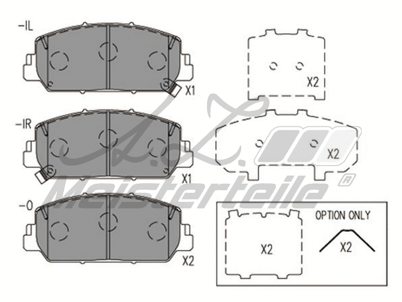 Brake Pad Set, disc brake (AZMT-44-022-2588)