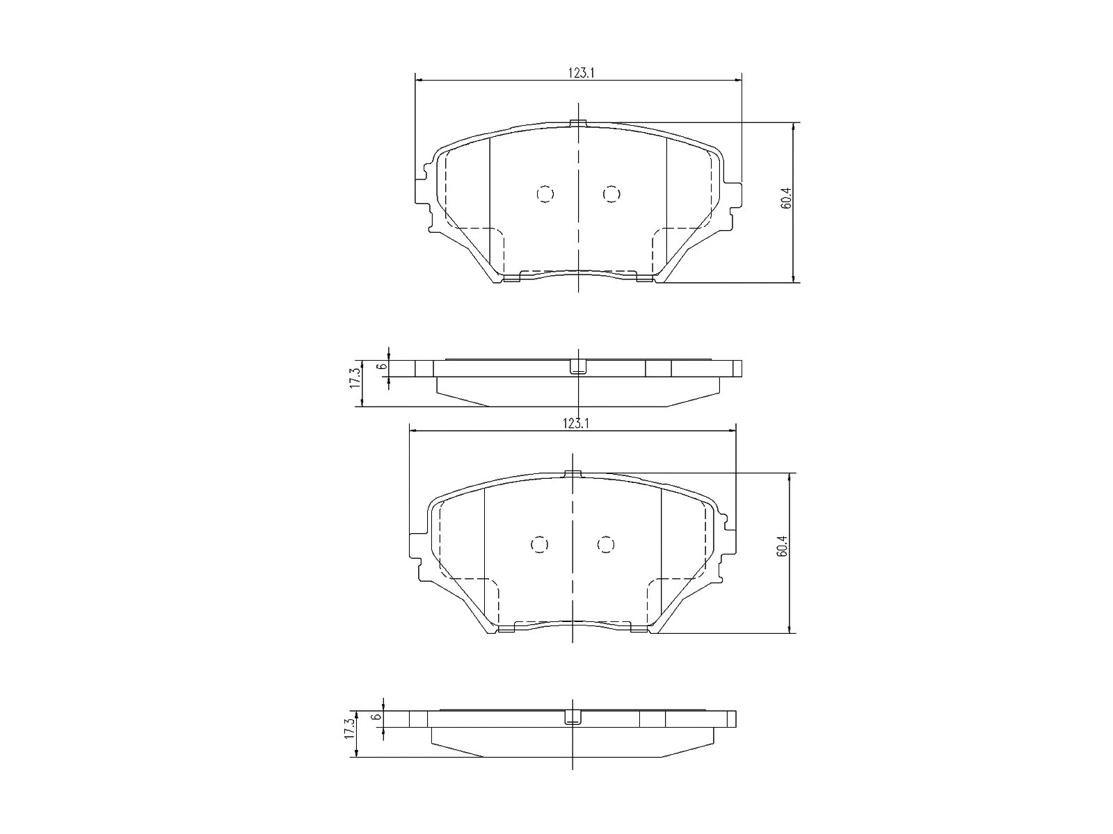 Brake Pad Set, disc brake (AZMT-44-022-1130)