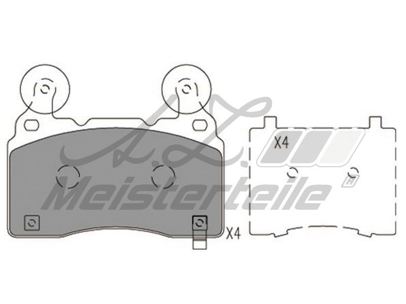 Brake Pad Set, disc brake (AZMT-44-022-2560)