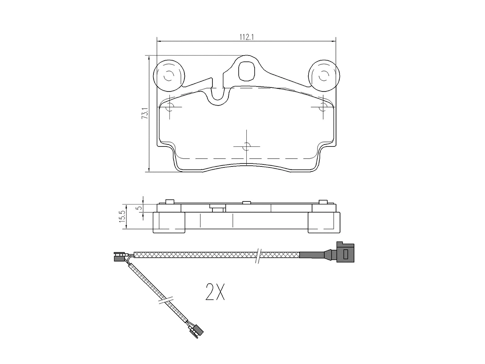 Brake Pad Set, disc brake (AZMT-44-022-1174)