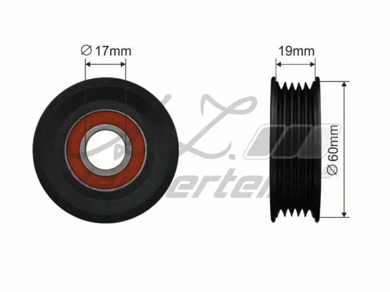 Deflection/Guide Pulley, V-ribbed belt (AZMT-20-031-2069)