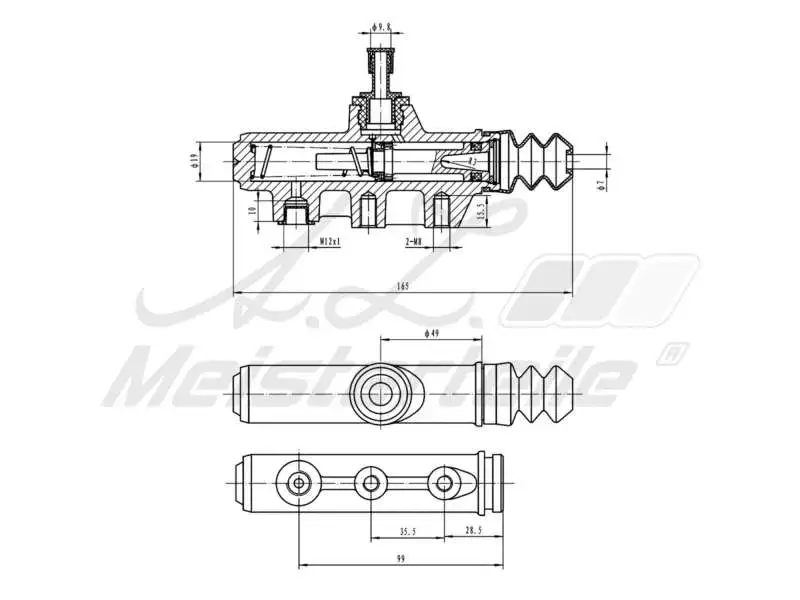 Master Cylinder, clutch (AZMT-47-030-1054)