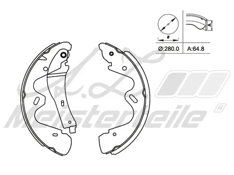 Brake Shoe Set (AZMT-44-026-1166)
