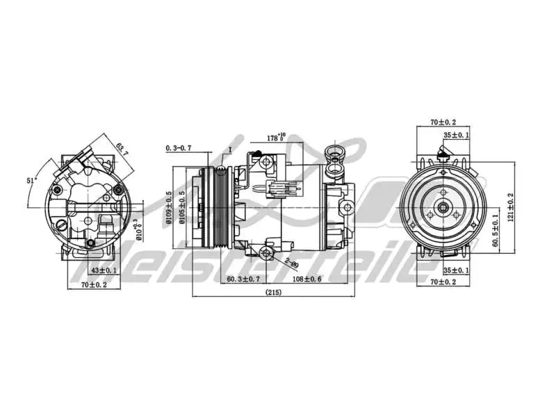 Compressor, air conditioning (AZMT-45-041-1031)
