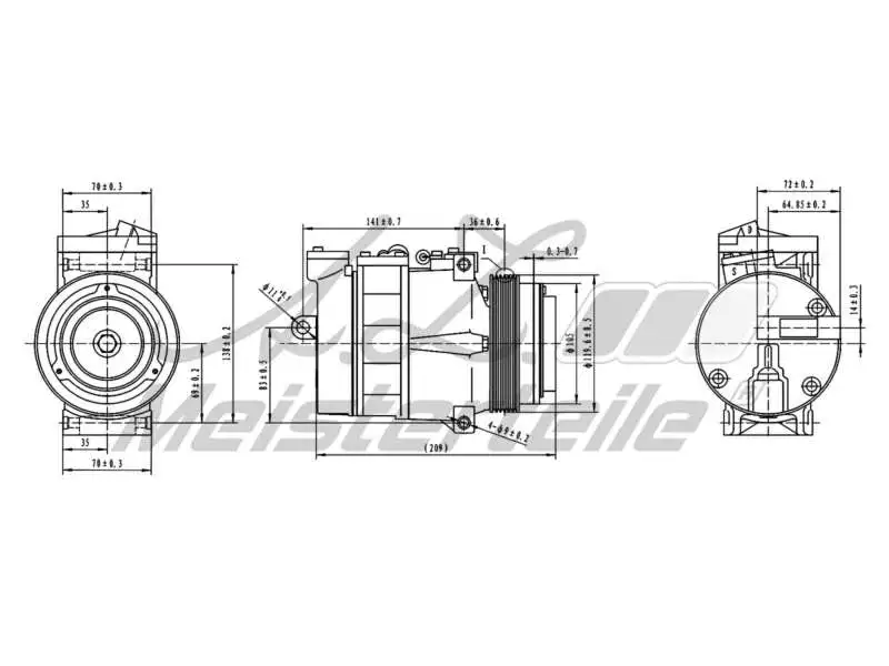 Compressor, air conditioning (AZMT-45-041-1010)