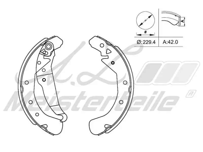 Brake Shoe Set (AZMT-44-026-1042)