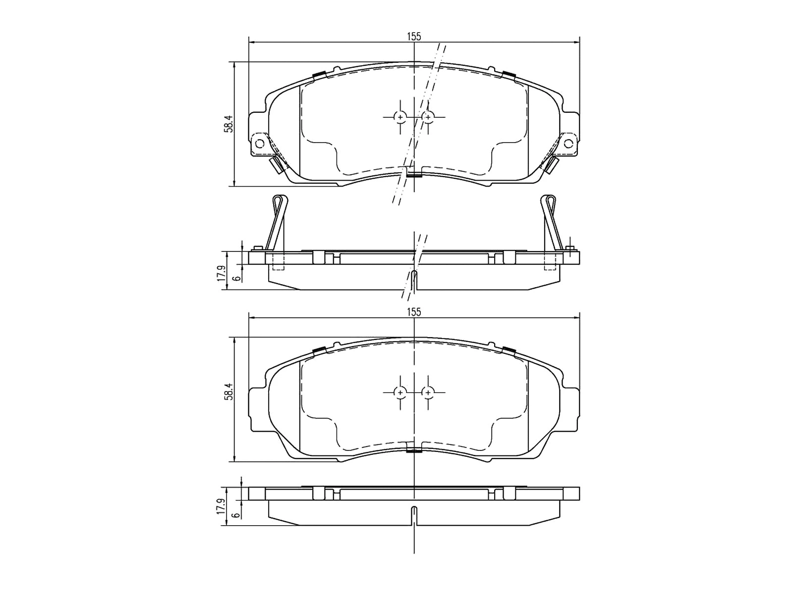 Brake Pad Set, disc brake (AZMT-44-022-1319)