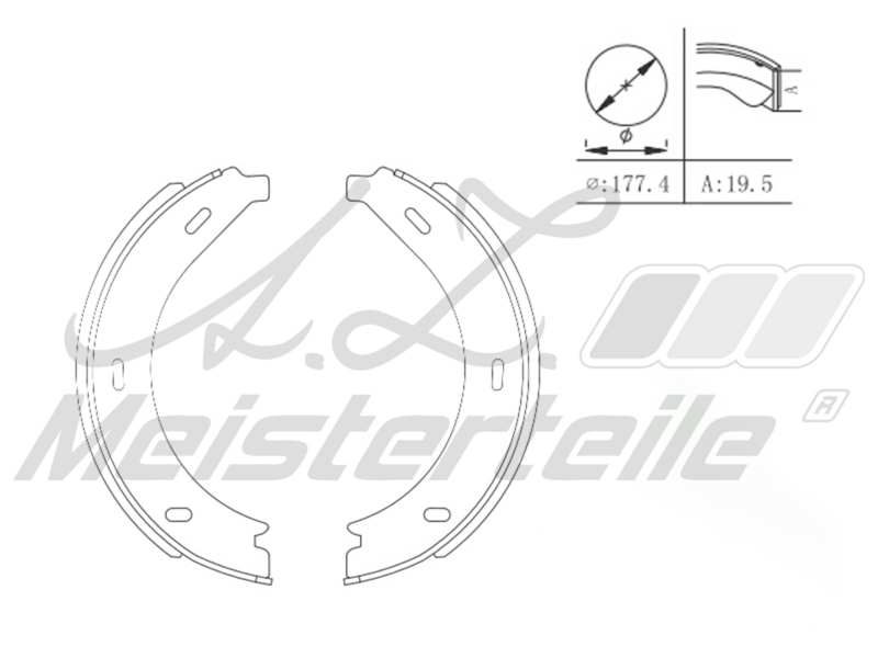 Brake Shoe Set (AZMT-44-026-1196)