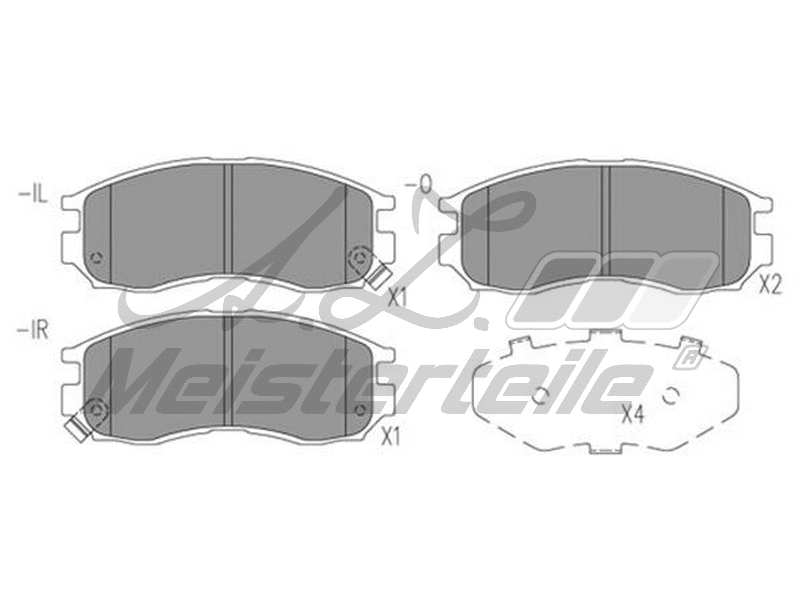 Brake Pad Set, disc brake (AZMT-44-022-1563)