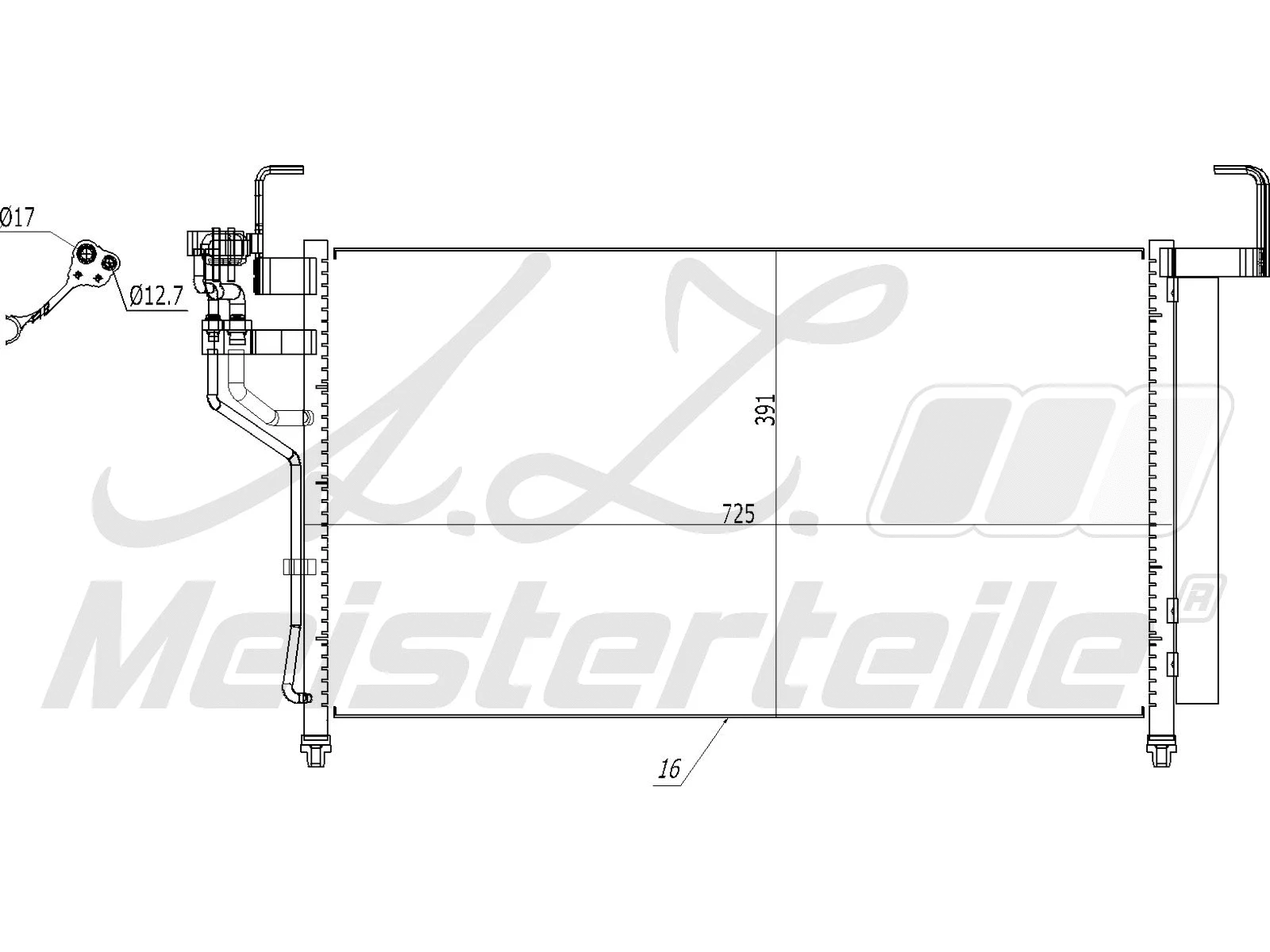 Condenser, air conditioning (AZMT-45-030-1527)