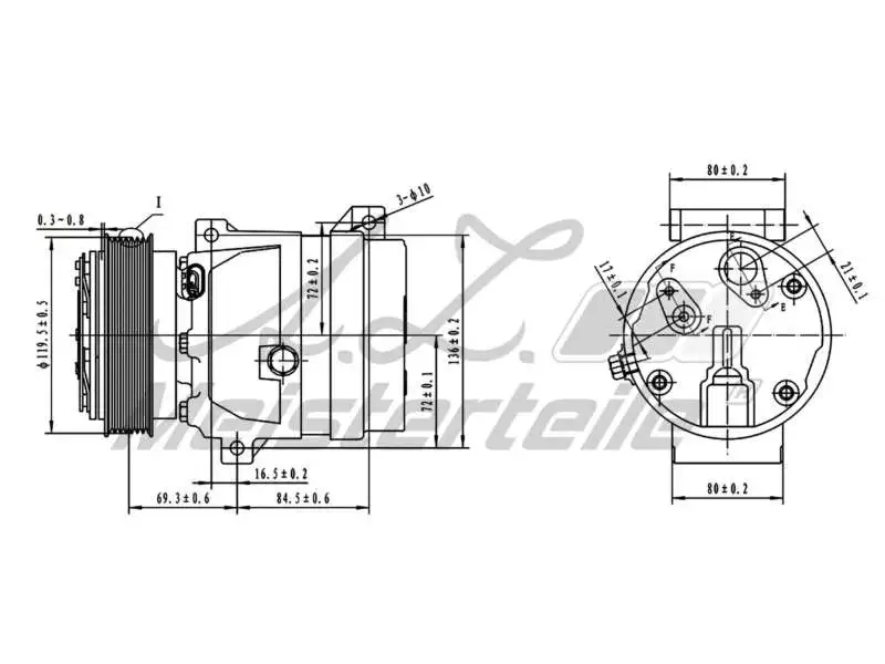 Compressor, air conditioning (AZMT-45-041-1132)
