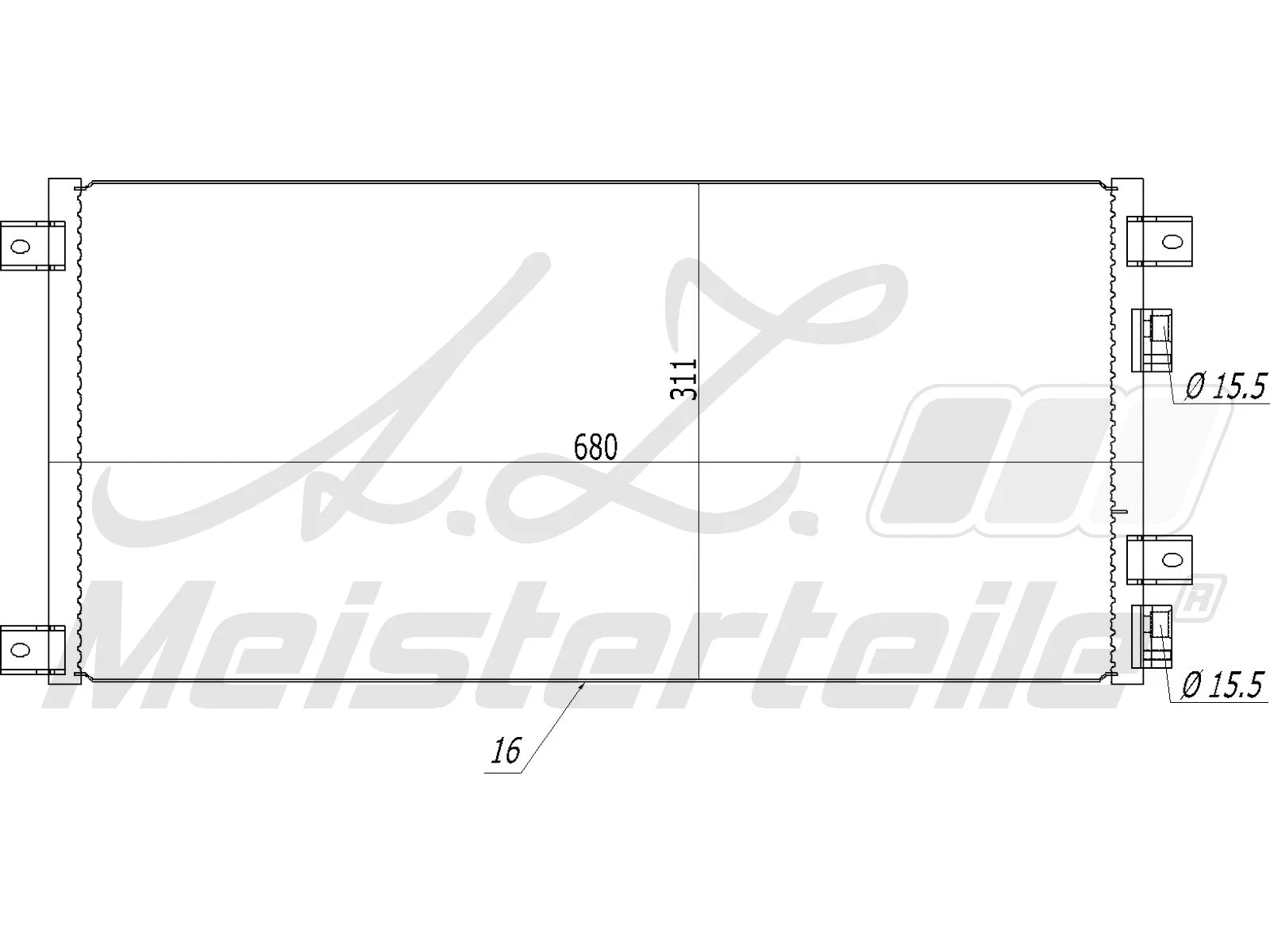 Condenser, air conditioning (AZMT-45-030-1482)