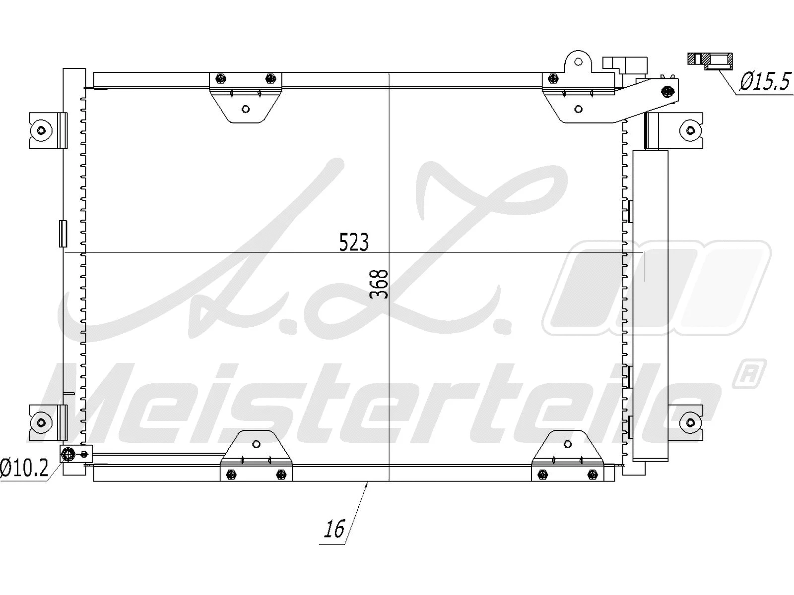 Condenser, air conditioning (AZMT-45-030-1222)