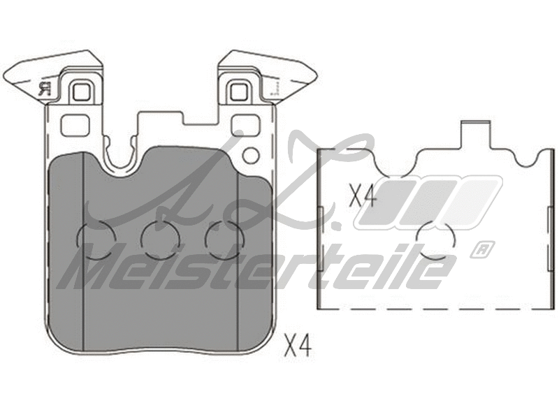 Brake Pad Set, disc brake (AZMT-44-022-1817)