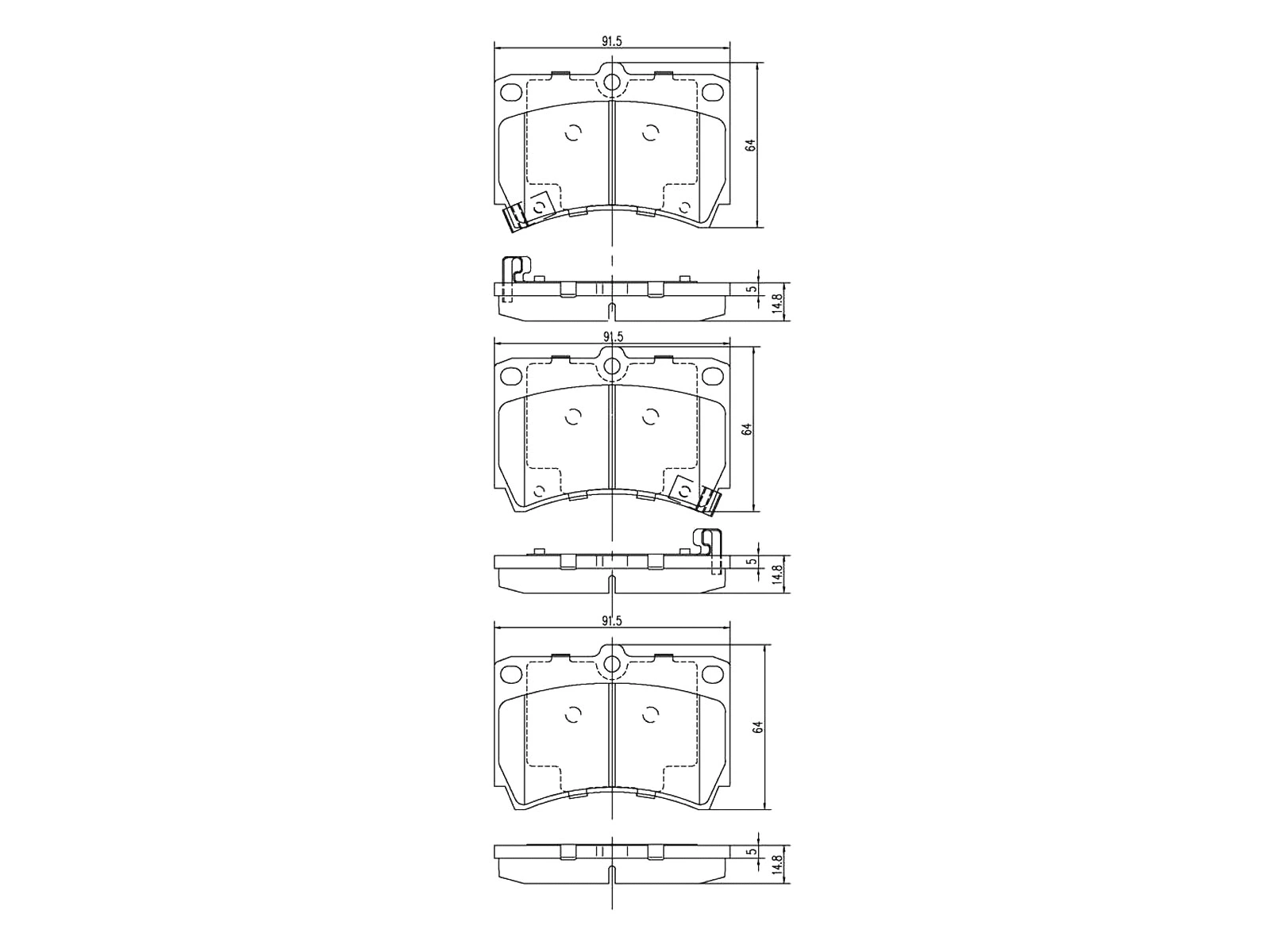 Brake Pad Set, disc brake (AZMT-44-022-1386)