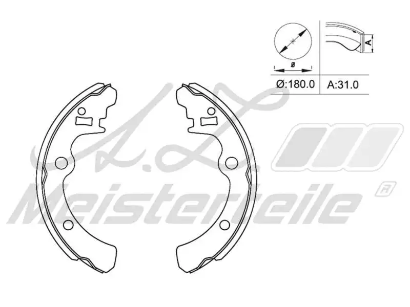 Brake Shoe Set (AZMT-44-026-1454)