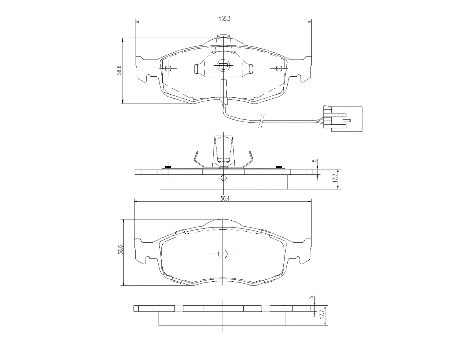 Brake Pad Set, disc brake (AZMT-44-022-1394)