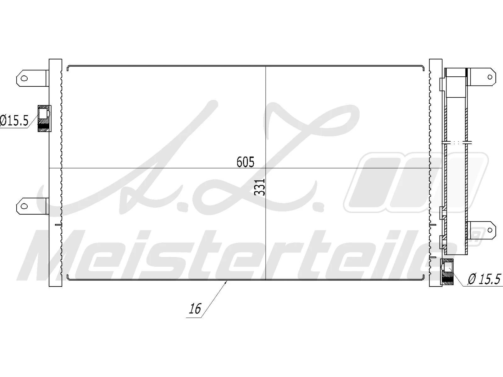 Condenser, air conditioning (AZMT-45-030-1544)