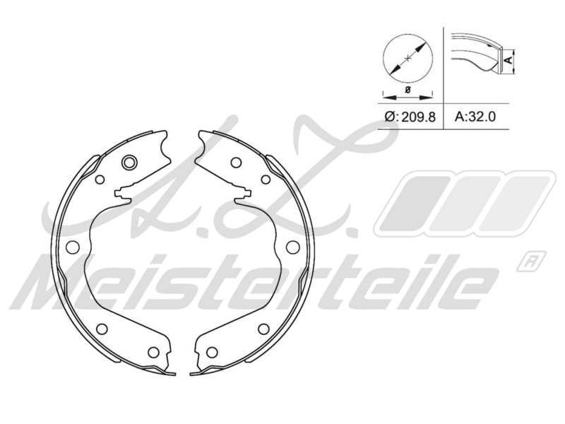 Brake Shoe Set (AZMT-44-026-1149)
