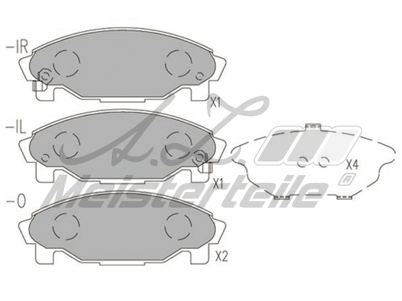 Brake Pad Set, disc brake (AZMT-44-022-1737)