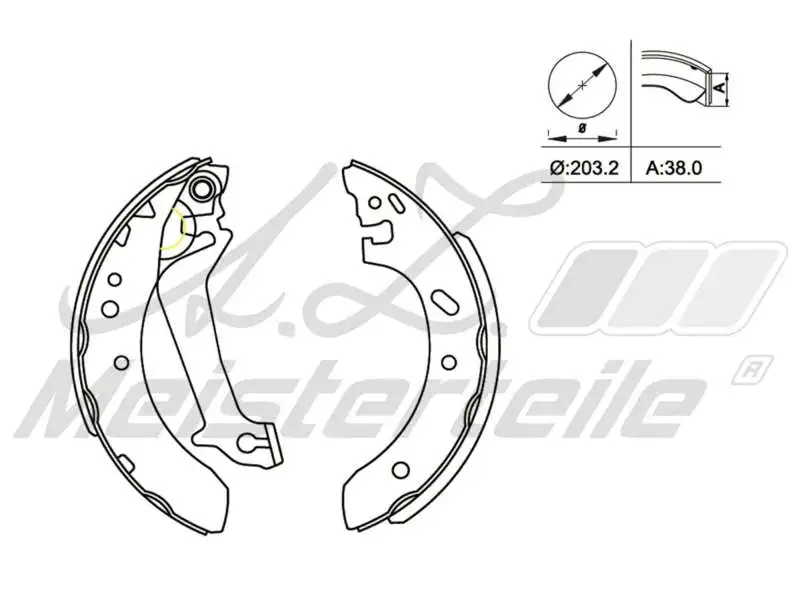Brake Shoe Set (AZMT-44-026-1055)