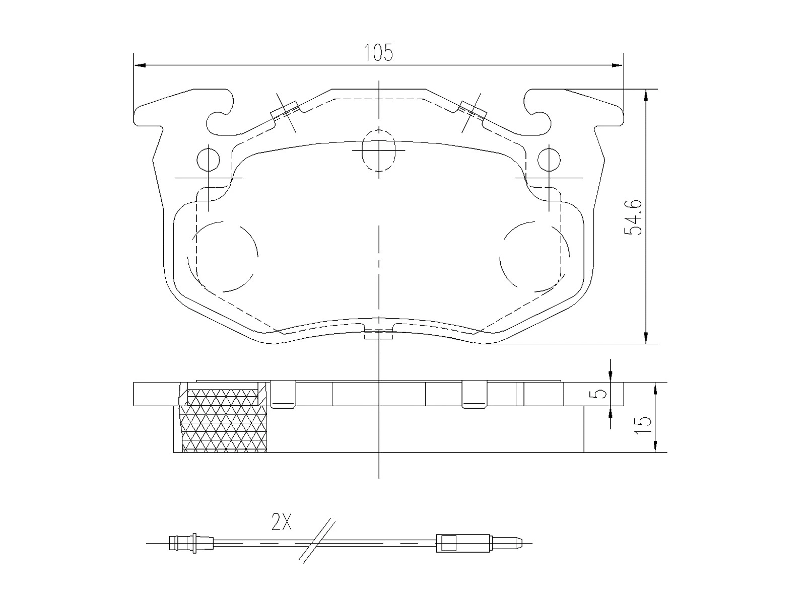 Brake Pad Set, disc brake (AZMT-44-022-1351)