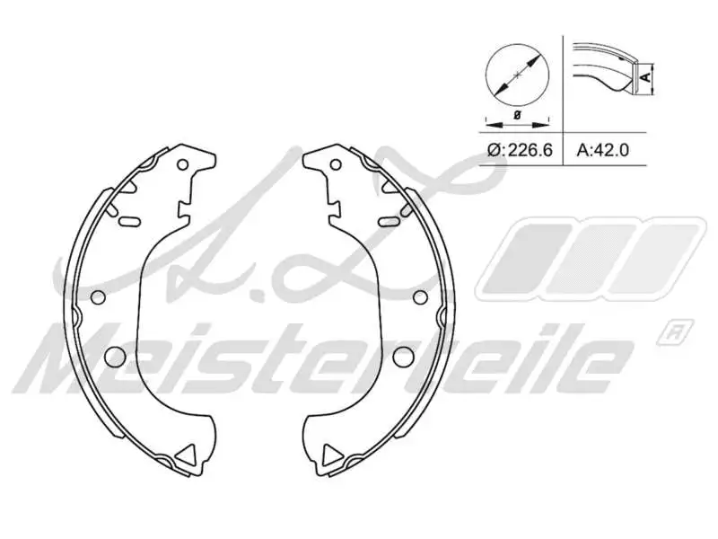 Brake Shoe Set (AZMT-44-026-1308)