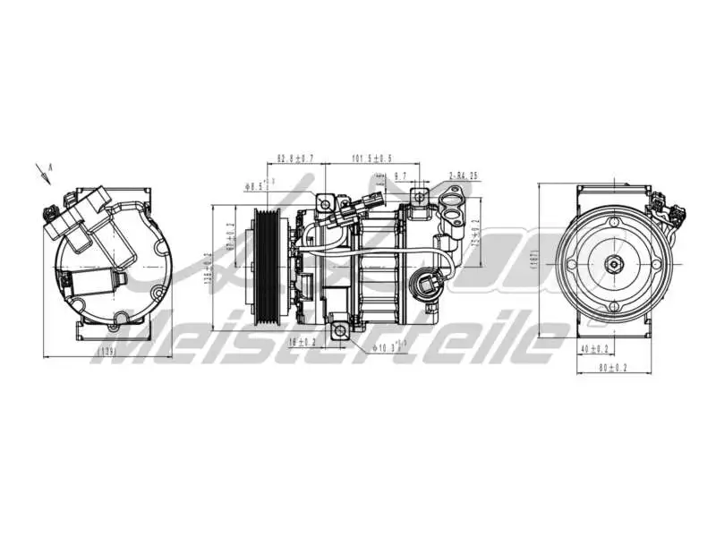 Compressor, air conditioning (AZMT-45-041-1103)
