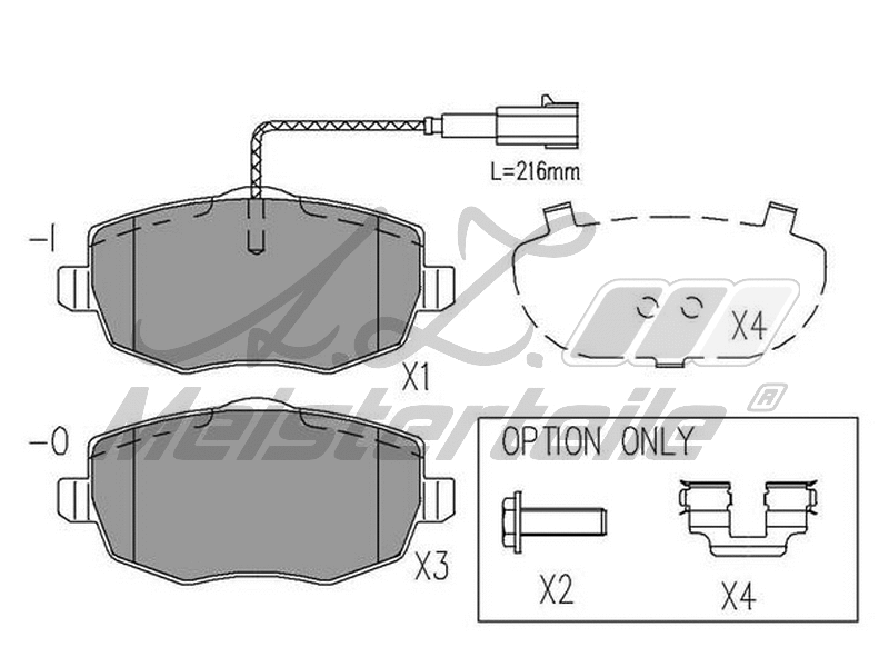 Brake Pad Set, disc brake (AZMT-44-022-1669)