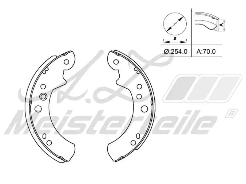 Brake Shoe Set (AZMT-44-026-1274)