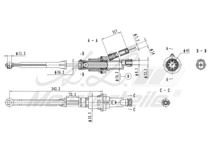 Master Cylinder, clutch (AZMT-47-030-1103)