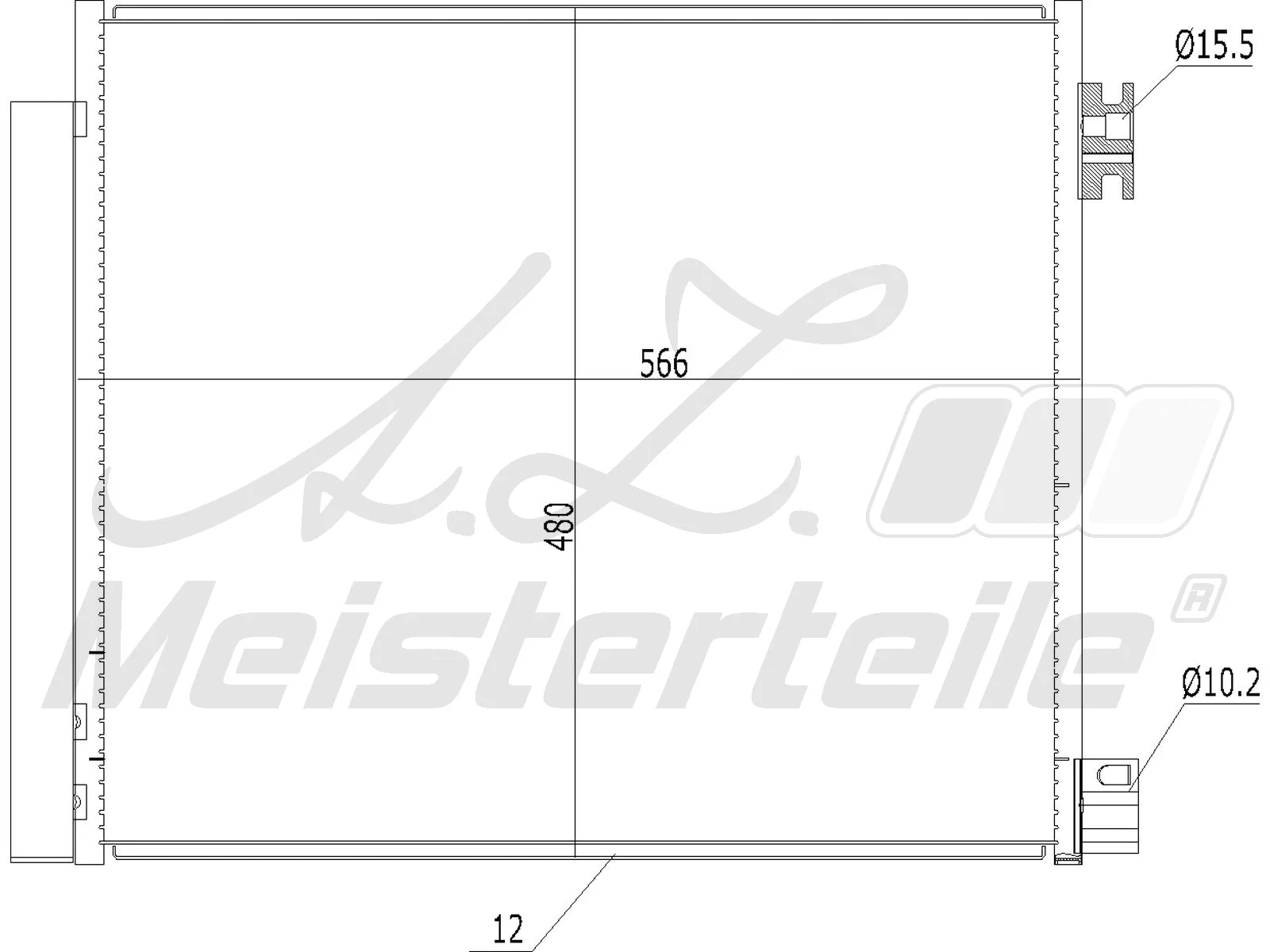 Condenser, air conditioning (AZMT-45-030-1552)